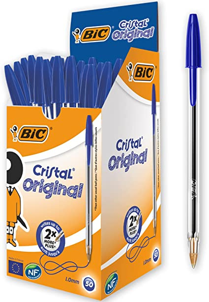 DŁUGOPIS BIC CRISTAL NIEBIESKI PUDEŁKO 50 SZT.